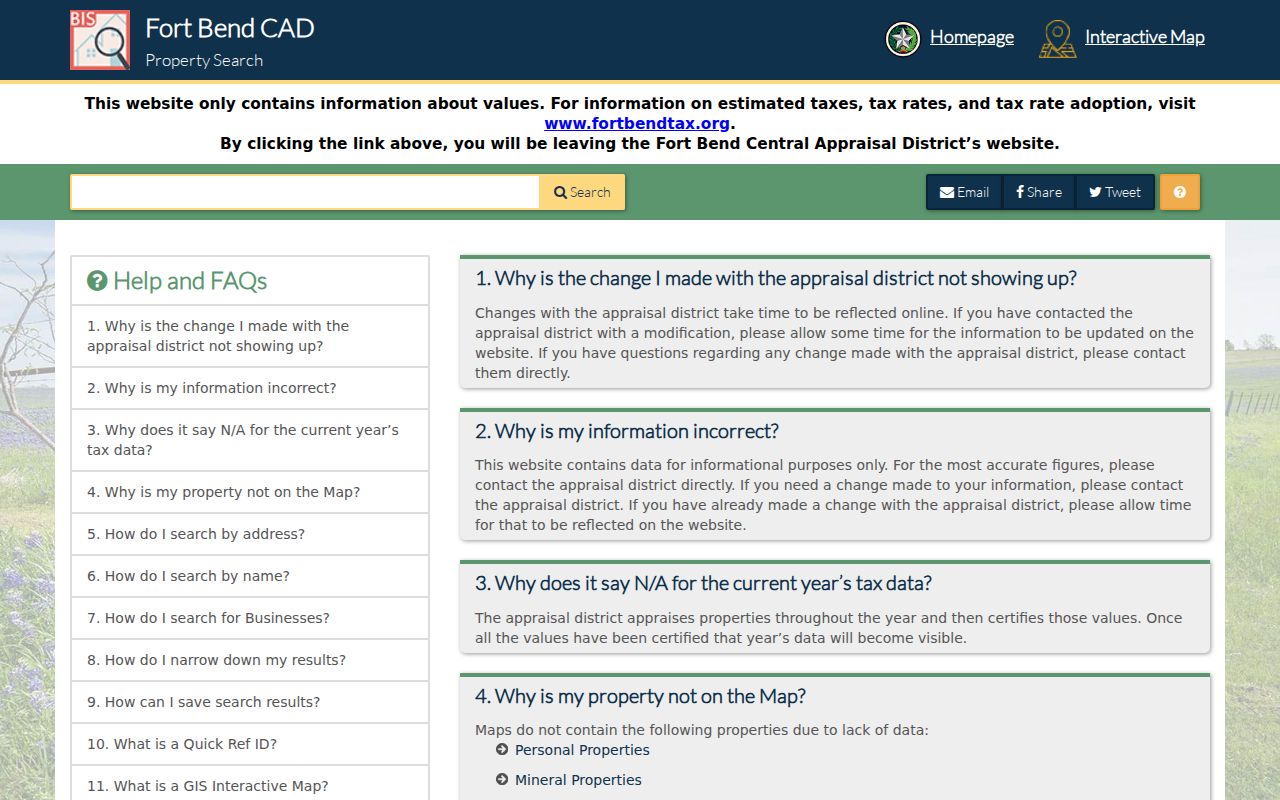 Fresno street directory FBCAD search help for simple street and account searches