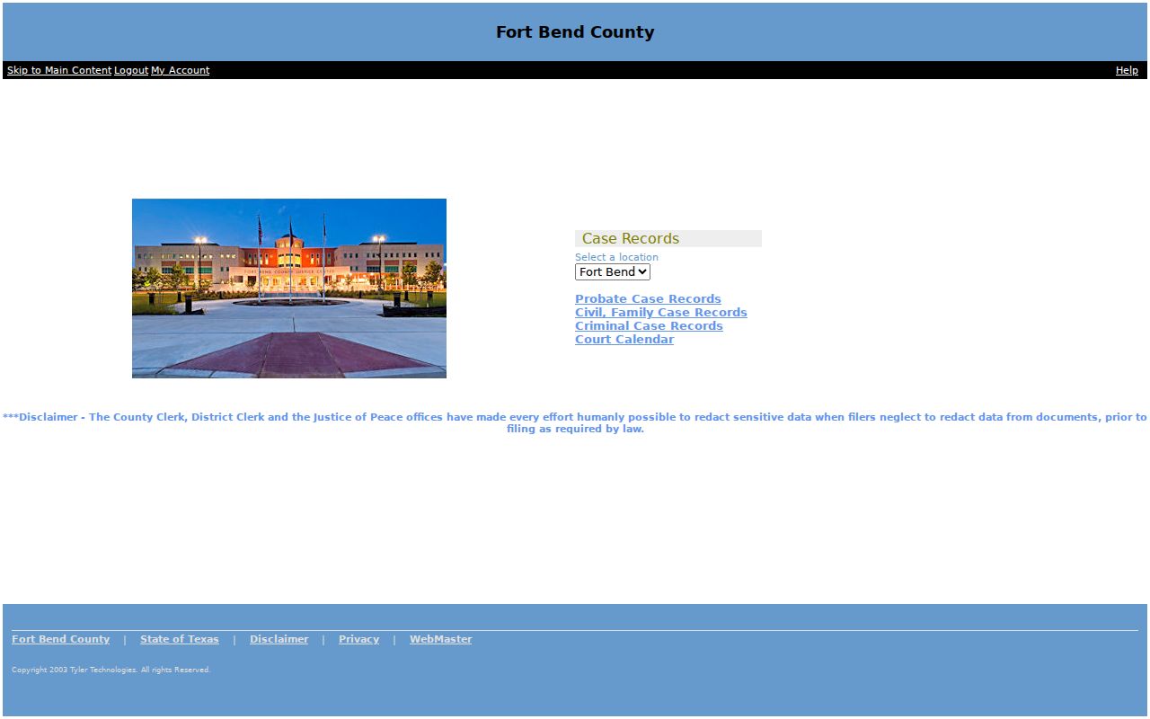 Fresno residents directory Fort Bend Tyler court case search menu